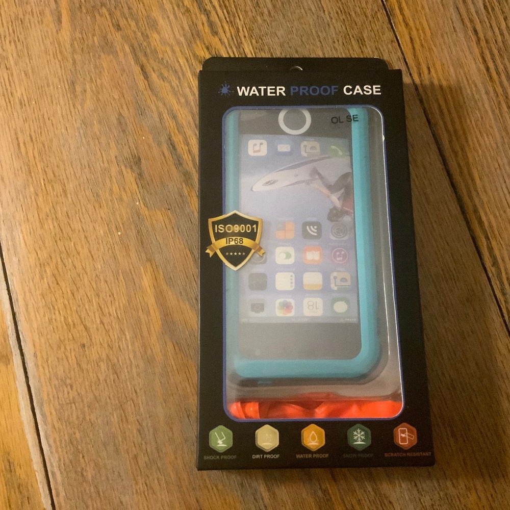 WATER PROOF CASE/iphone5/5S/SE… flating strap/aqua blue
